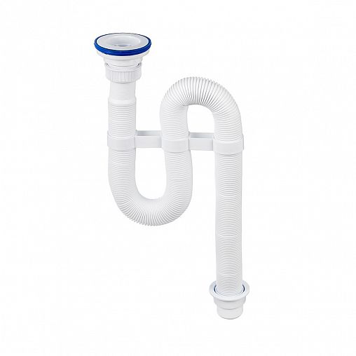 Сифон гофрированный VIRPlast Vir, с хомутом, 1 1/4" x 50/40 мм, 900 мм фото