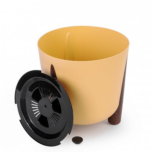 Горшок-кашпо Альтернатива Жардин, на ножках, 9 л, горчичный фото Горшок-кашпо Альтернатива Жардин, на ножках, 9 л, горчичный фото