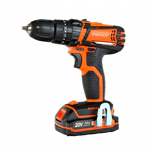 Дрель-шуруповерт аккумуляторная Patriot BR 201UES-H, 20 В, 2 x 2 Ач Li-ion, с 2 АКБ и ЗУ фото