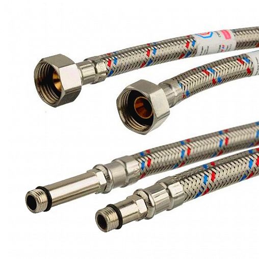 Гибкая подводка для смесителя латунная Elka Люкс, 120 см, 2 шт фото