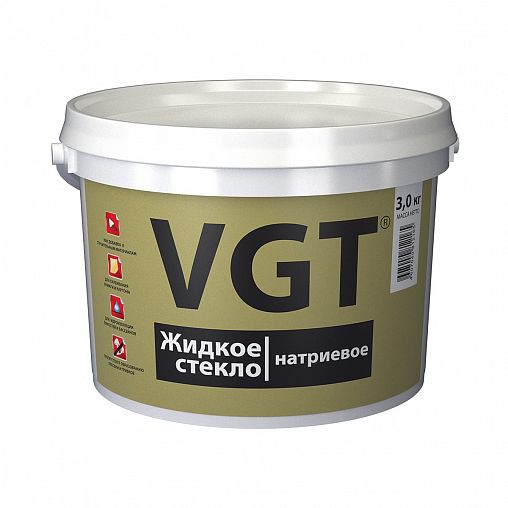 Жидкое стекло VGT, натриевое, 3 кг фото