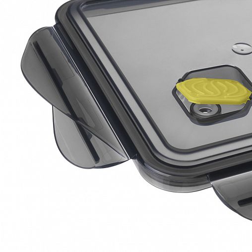 Контейнер с клапаном Phibo Brilliant, квадратный, 1,15 л, черный фото