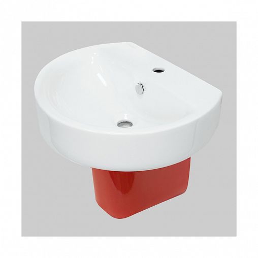 Раковина Sanita Luxe Best 55 ВКС, 55,5 x 44,5 x 17,5 см, белая фото