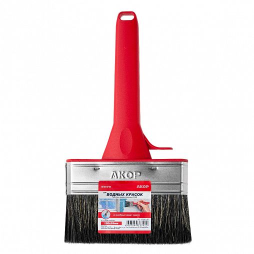 Кисть плоская для водных красок Акор Мастер, смешанная щетина, пластиковая ручка, 120 x 25 мм фото