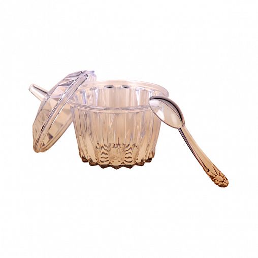 Банка для сыпучих продуктов Альтернатива Богема, с ложкой, 7,5 x 7,5 x 8,5 см, микс фото