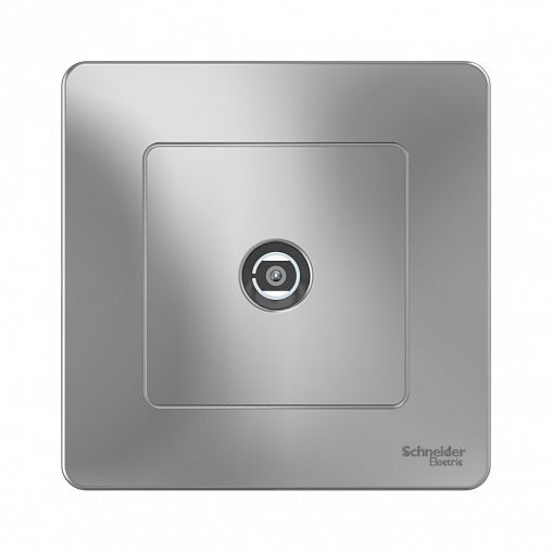 Розетка ТВ Systeme (Schneider) Electric Blanca, встраиваемая, алюминий фото