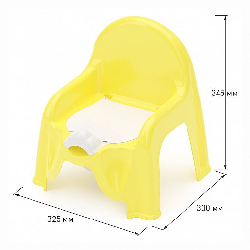Горшок-стульчик Альтернатива, 325 x 300 x 345 мм, горчичный фото