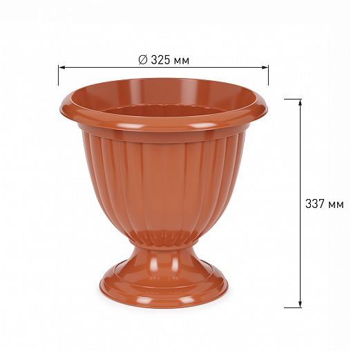 Вазон Альтернатива Жасмин, 9 л, коричневый фото