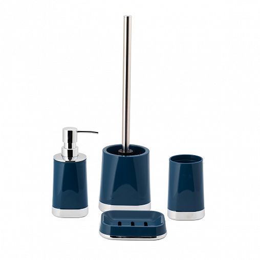 Дозатор для жидкого мыла Аквадекор Gloss, пластик, темно-синий фото