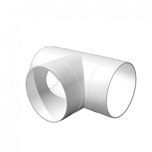 Т-образный соединитель воздуховодов Era 10ТП, пластик, d 100 мм фото