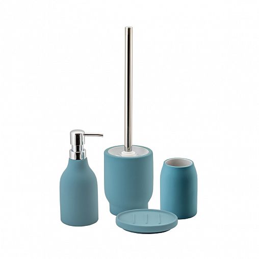 Мыльница Аквадекор Unna, керамика/резина, светло-голубая фото