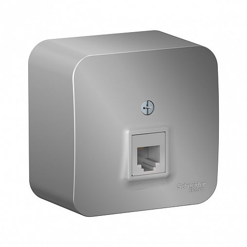 Розетка телефонная RJ11 Systeme (Schneider) Electric Blanca BLNIA011003, накладная, алюминий фото