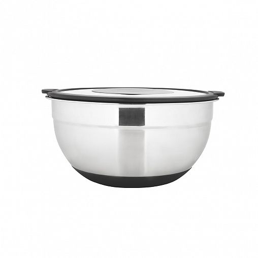 Миска из нержавеющей стали Mallony Amarena, крышка-терка, 3 насадки, 4,5 л фото