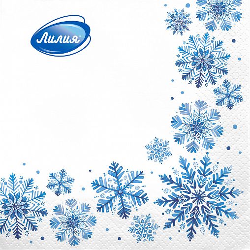 Салфетки бумажные сервировочные Лилия Сказочная, двухслойные, 20 шт фото