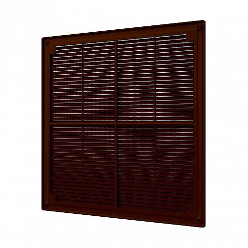 Решетка вентиляционная Era 4040Р кор, пластиковая, с сеткой, 400 x 400 мм фото