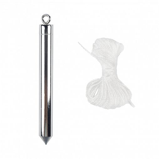 Отвес цилиндрический Шабашка, металл, шнур 5 м, 200 г фото