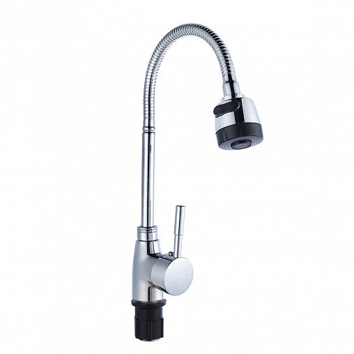 Смеситель для кухни Tsarsberg TSB-733-01, с гибким изливом, хром фото