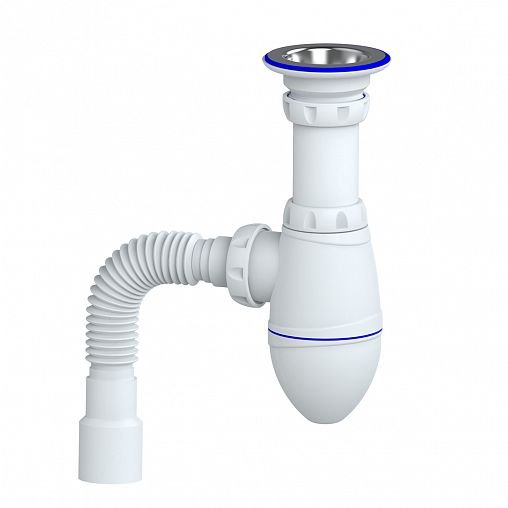 Сифон бутылочный Unicorn M220, 1 1/4", с гофротрубой d 32 мм x 32/40 мм фото