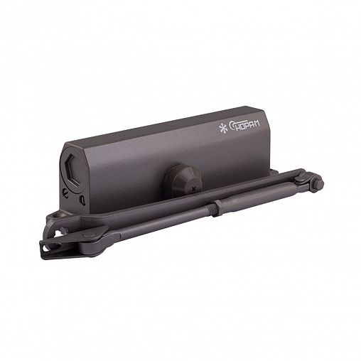 Доводчик дверной Нора-М 740 DA, для дверей 60 - 110 кг, с задержкой закрывания, графит/бронза фото