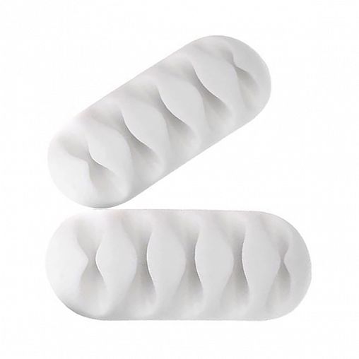 Держатели для проводов Park, самоклеящиеся, набор 2 шт, белые фото