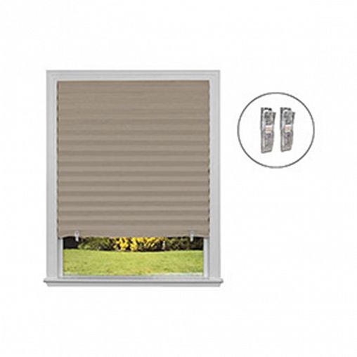 Штора-плиссе самоклеящаяся Рыжий кот Skandi, 60 x 180 см, серая фото