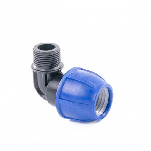 Отвод компрессионный для ПНД труб Lammin, наружная резьба, 32 x 3/4" фото