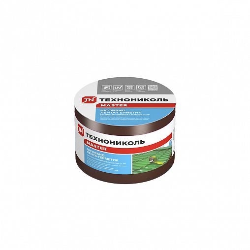Лента-герметик самоклеящаяся Технониколь Nicoband, битумно-полимерная, 10 м x 10 см, коричневая фото
