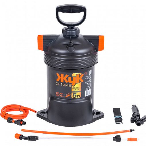 Опрыскиватель Жук Оптима ОП-220 5 л, стеклопластик, нетелескопический брандспойт фото