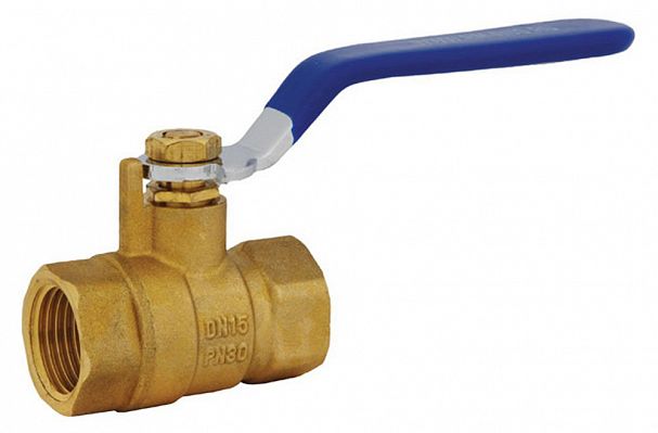 Кран шаровой для труб RM-L, 3/4", латунный, гайка-гайка фото