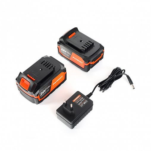 Дрель-шуруповерт ударная аккумуляторная Patriot BR 241ES-H, 24 В, 2 x 2 Ач Li-ion, 2 АКБ и ЗУ, кейс фото