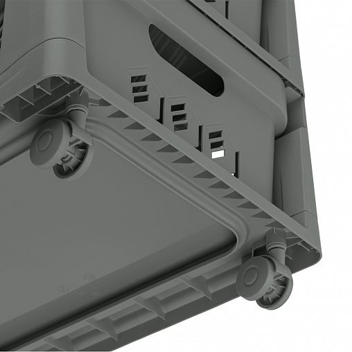 Комод четырехсекционный на колесах Econova Deluxe, 300 x 385 x 690 мм, серый фото