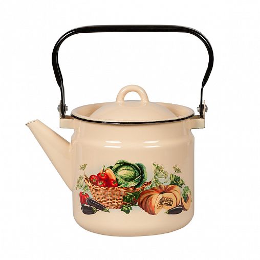 Чайник эмалированный СтальЭмаль, 2 л, с декором фото