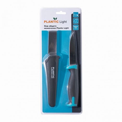 Нож универсальный Plantic by Fiskars, в чехле, 235 мм фото