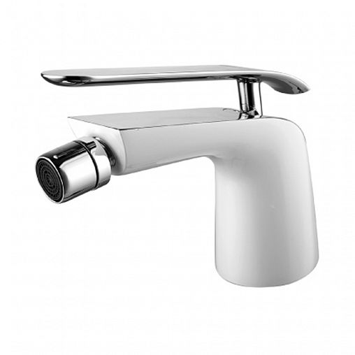 Смеситель для биде Lemark Melange LM4908CW, однорычажный, белый/хром фото