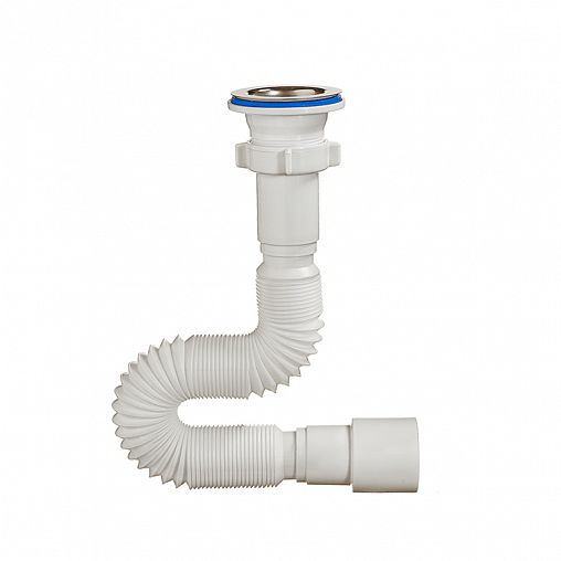 Сифон гофрированный Orio А-3015, с нержавеющим выпуском 1 1/2" x 40/50 мм, 650 мм фото