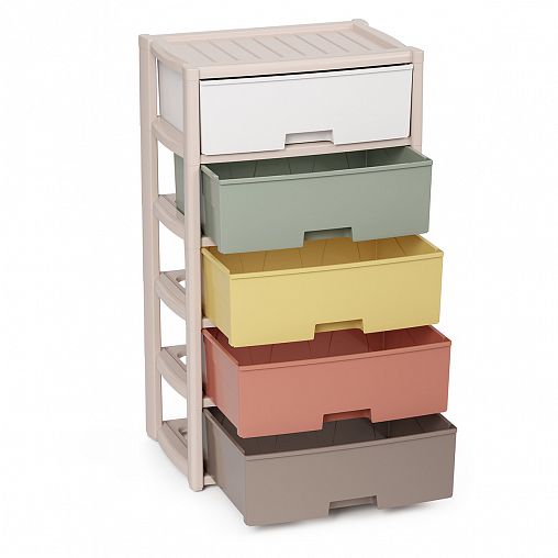 Комод пятисекционный Альтернатива Колорит, 56 x 39 x 100 см, цветной фото