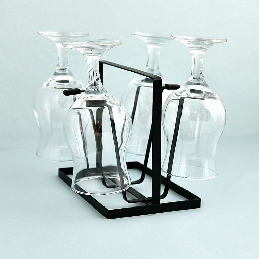 Держатель для бокалов Мультидом Лофт, черный фото