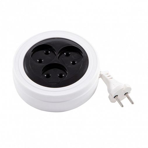 Удлинитель Engy Рулетка, ШВВП 2 x 0,75 мм, 3 розетки, 5 м фото