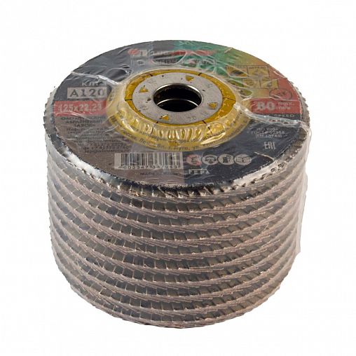 Круг лепестковый торцевой Луга - Абразив КЛТ1 P 120 (№12) 125 x 22 мм фото