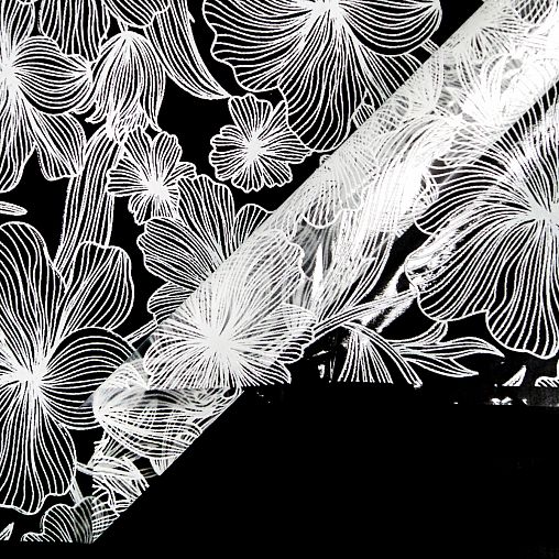 Клеенка столовая ПВХ Вилина Муза, 1,32 x 22 м, гибискус фото