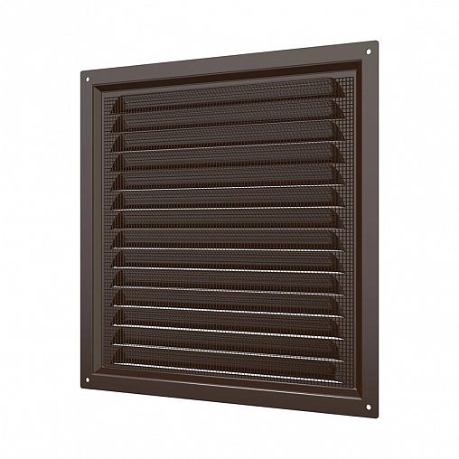 Решетка вентиляционная Era 2525МЭ кор, эмалированная сталь, с сеткой, 250 x 250 мм фото