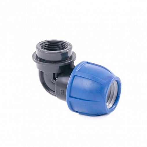 Отвод компрессионный для ПНД труб Lammin, внутренняя резьба, 25 x 1" фото