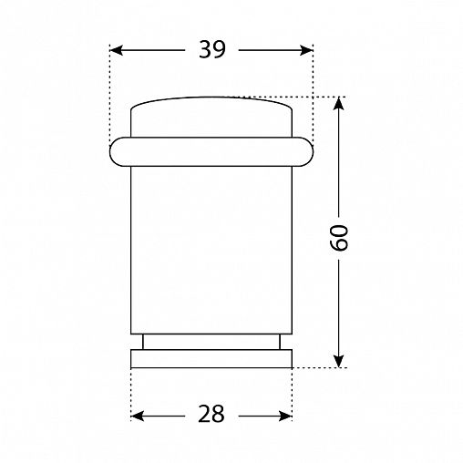 Ограничитель дверной Стандарт 588А-1 SN, матовый никель фото
