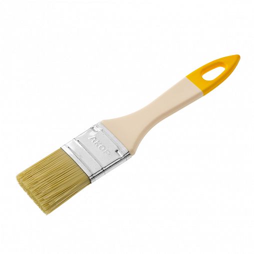 Кисть плоская Акор Стандарт Столичная, смешанная щетина, пластиковая ручка, 35 x 8 мм фото