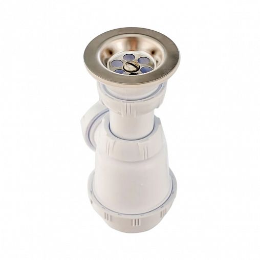 Сифон для биде или раковины Wirquin, сверхкомпактный, с выпуском, 1 1/4" x 32 мм фото