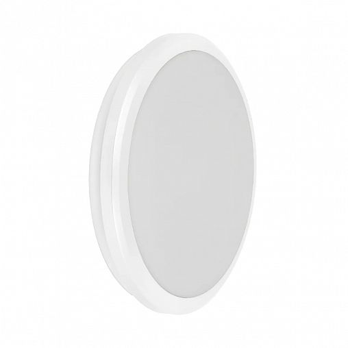 Светильник светодиодный настенно-потолочный IEK ДПБ 3003, круг белый, 18 Вт, 4000 К, IP54 фото