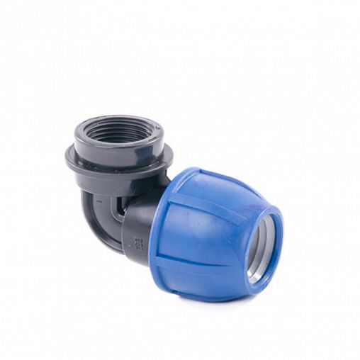 Отвод компрессионный для ПНД труб Lammin, внутренняя резьба, 32 x 1/2" фото