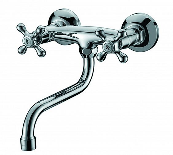 Смеситель для кухни Lemark Standart LM2111C, настенный, двухвентильный, хром фото