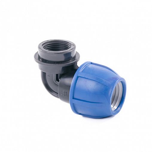 Отвод компрессионный для ПНД труб Lammin, внутренняя резьба, 25 x 1/2" фото