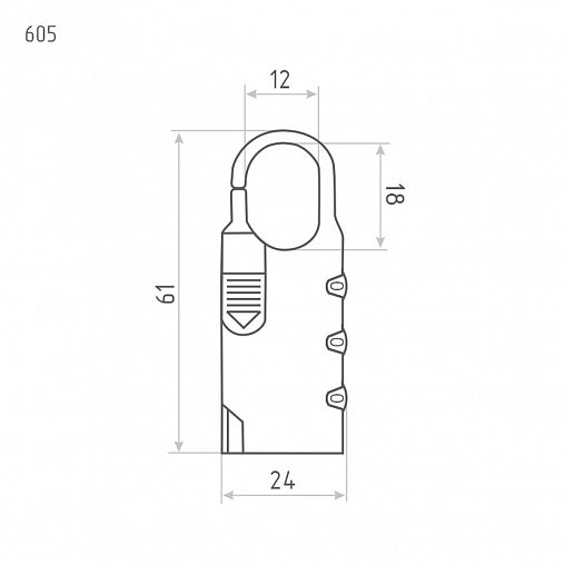 Навесной кодовый замок Нора-М 605, черный фото Навесной кодовый замок Нора-М 605, черный фото